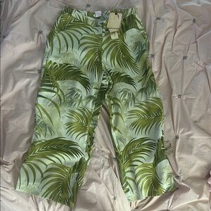 Tommy Bahama Green Leaf Print Pants With Tags!!